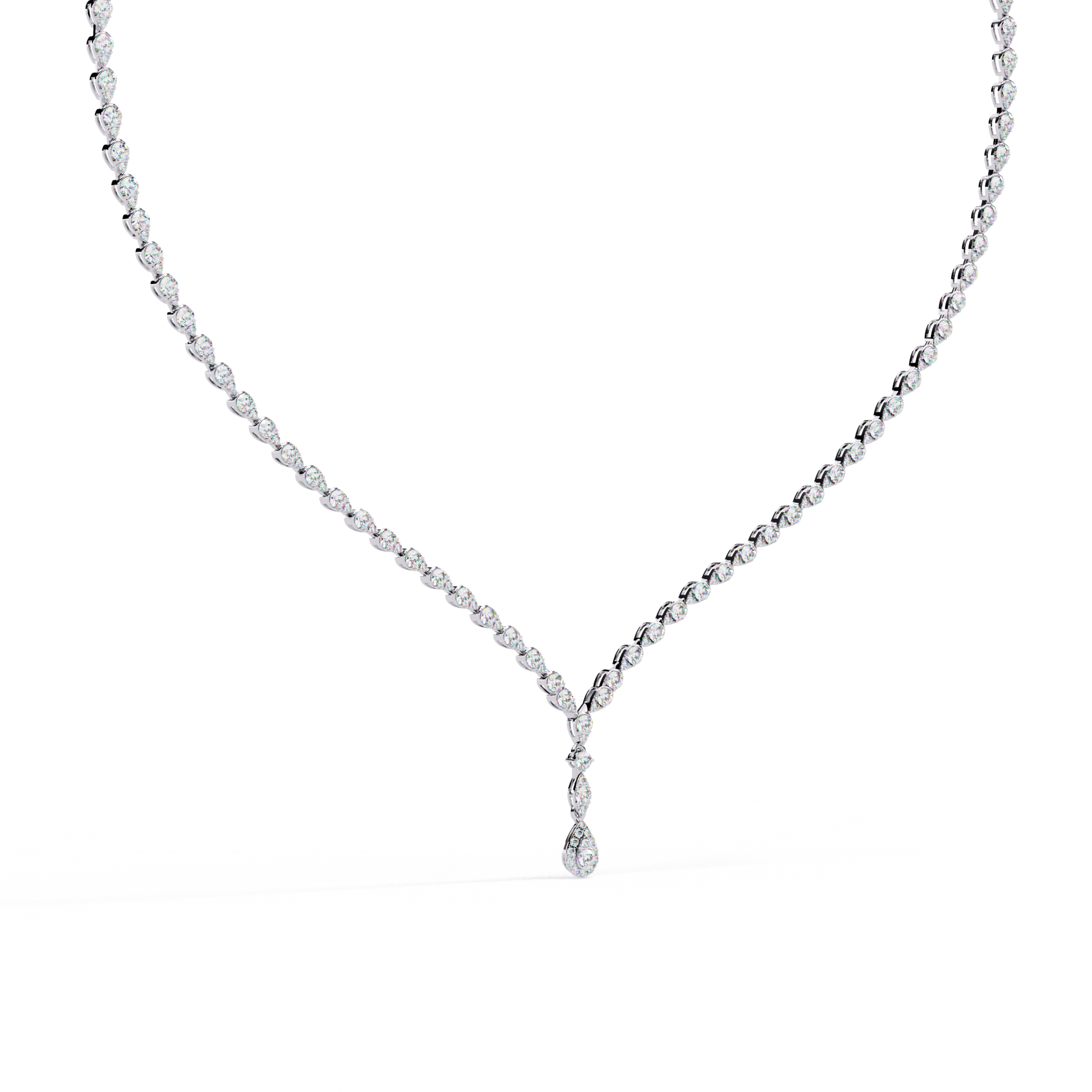 White Gold / Moissanite, White Gold / Lab Grown