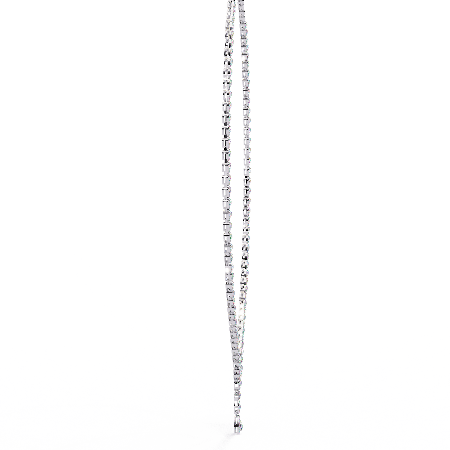 white gold / moissanite, white gold / lab grown