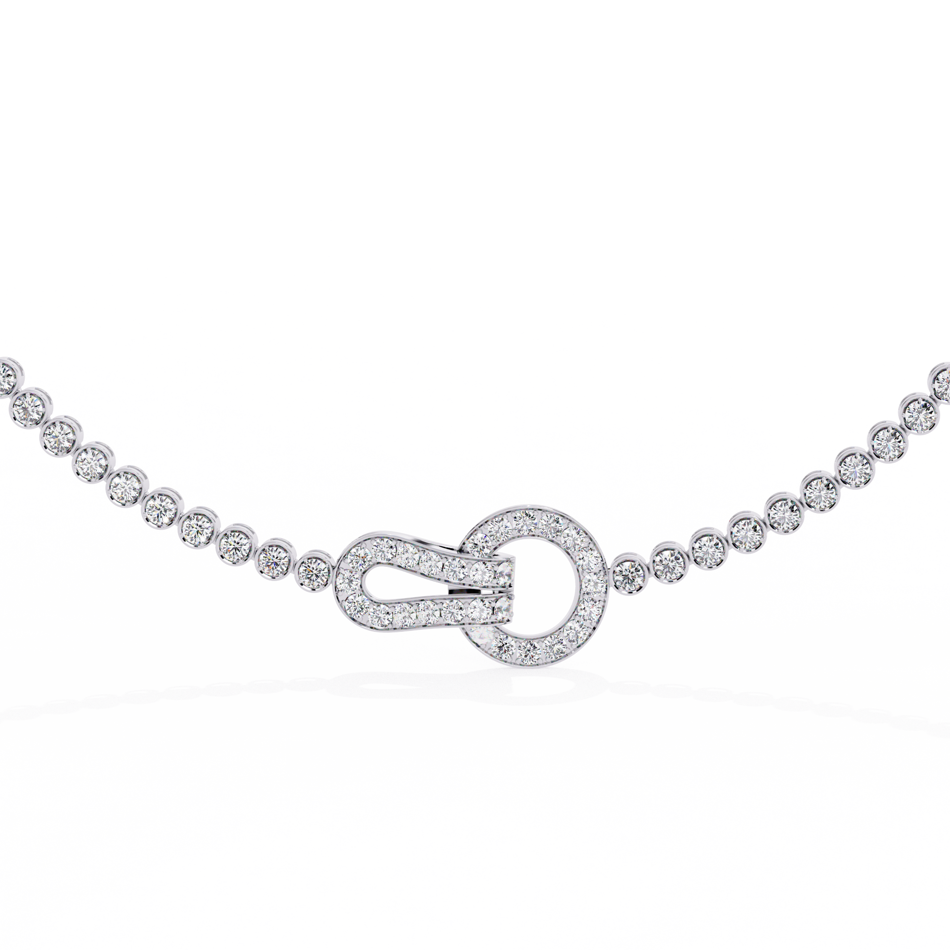 White Gold / Moissanite, White Gold / Lab Grown