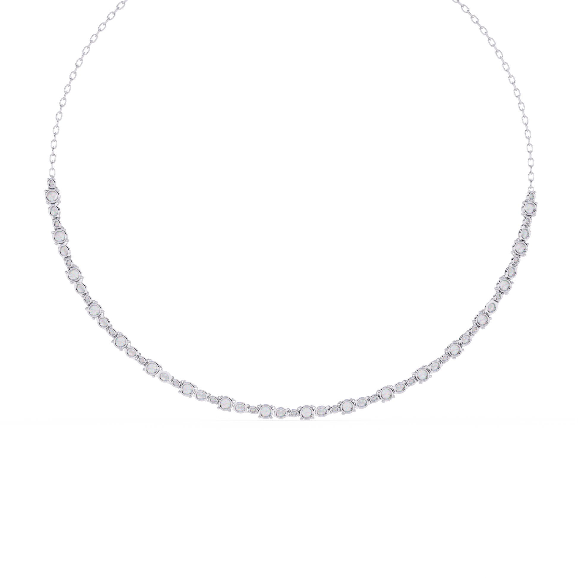 White Gold / Moissanite, White Gold / Lab Grown