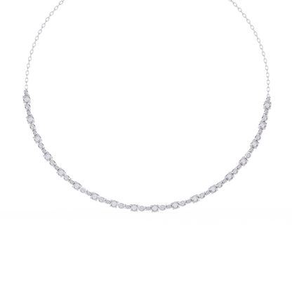 White Gold / Moissanite, White Gold / Lab Grown