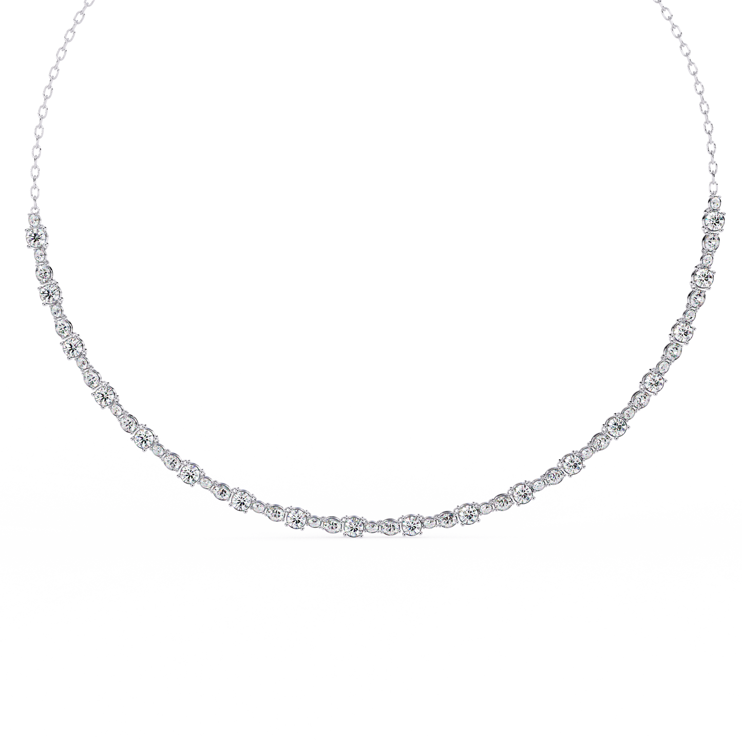 white gold / moissanite, white gold / lab grown