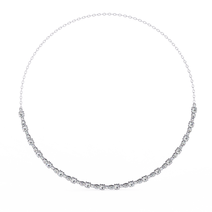 White Gold / Moissanite, White Gold / Lab Grown