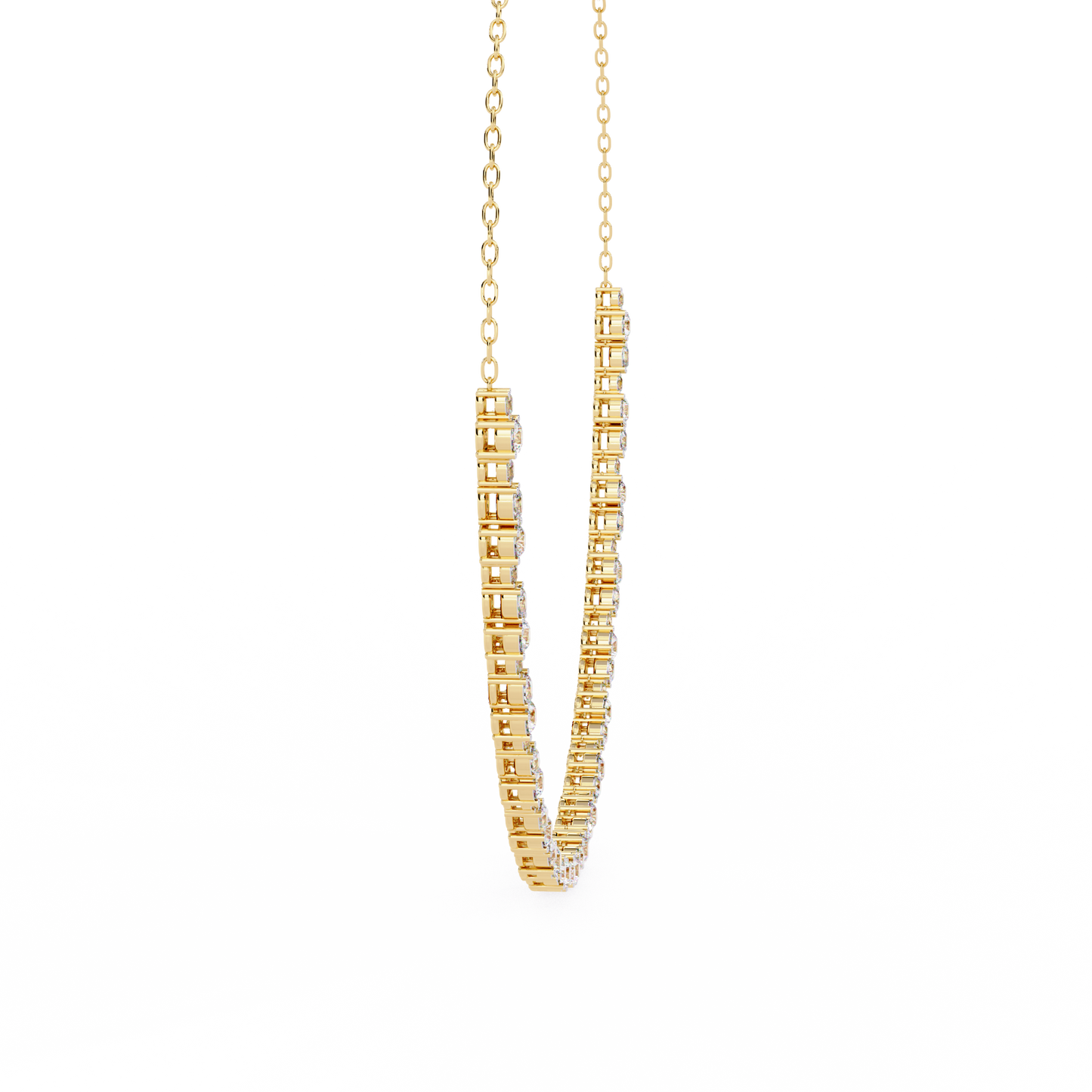 yellow gold / moissanite, yellow gold / lab grown