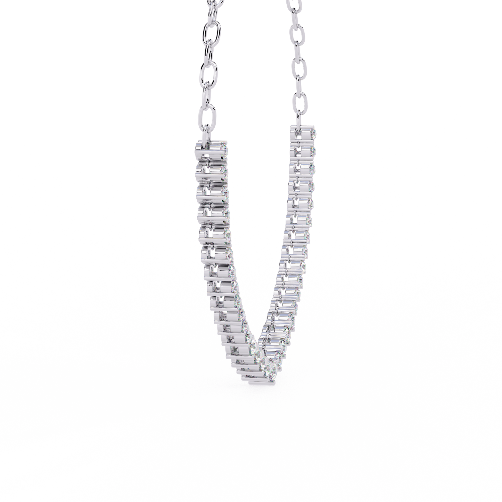 White Gold / Moissanite, White Gold / Lab Grown