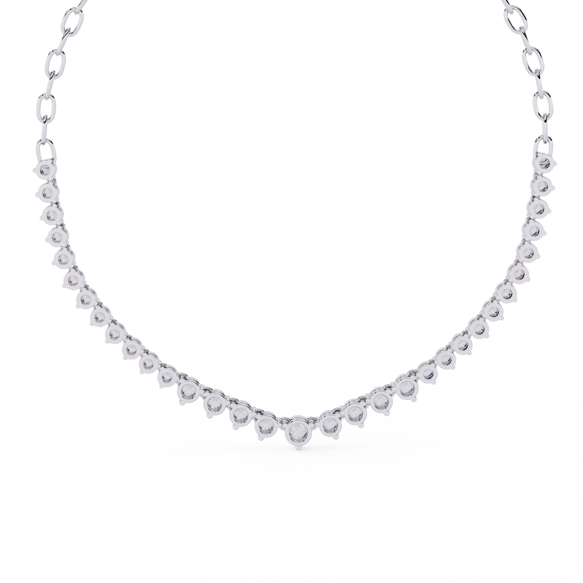 White Gold / Moissanite, White Gold / Lab Grown