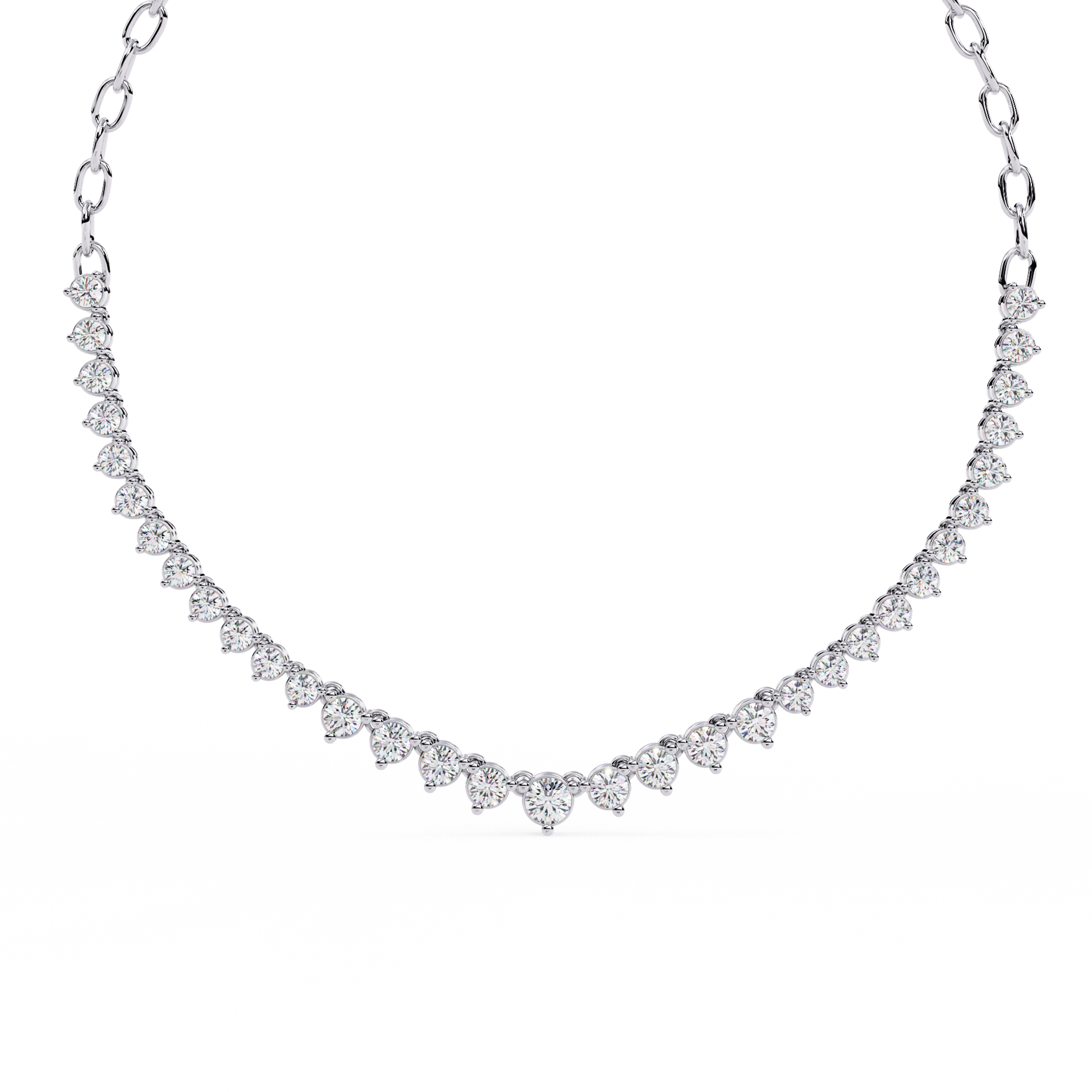 White Gold / Moissanite, White Gold / Lab Grown