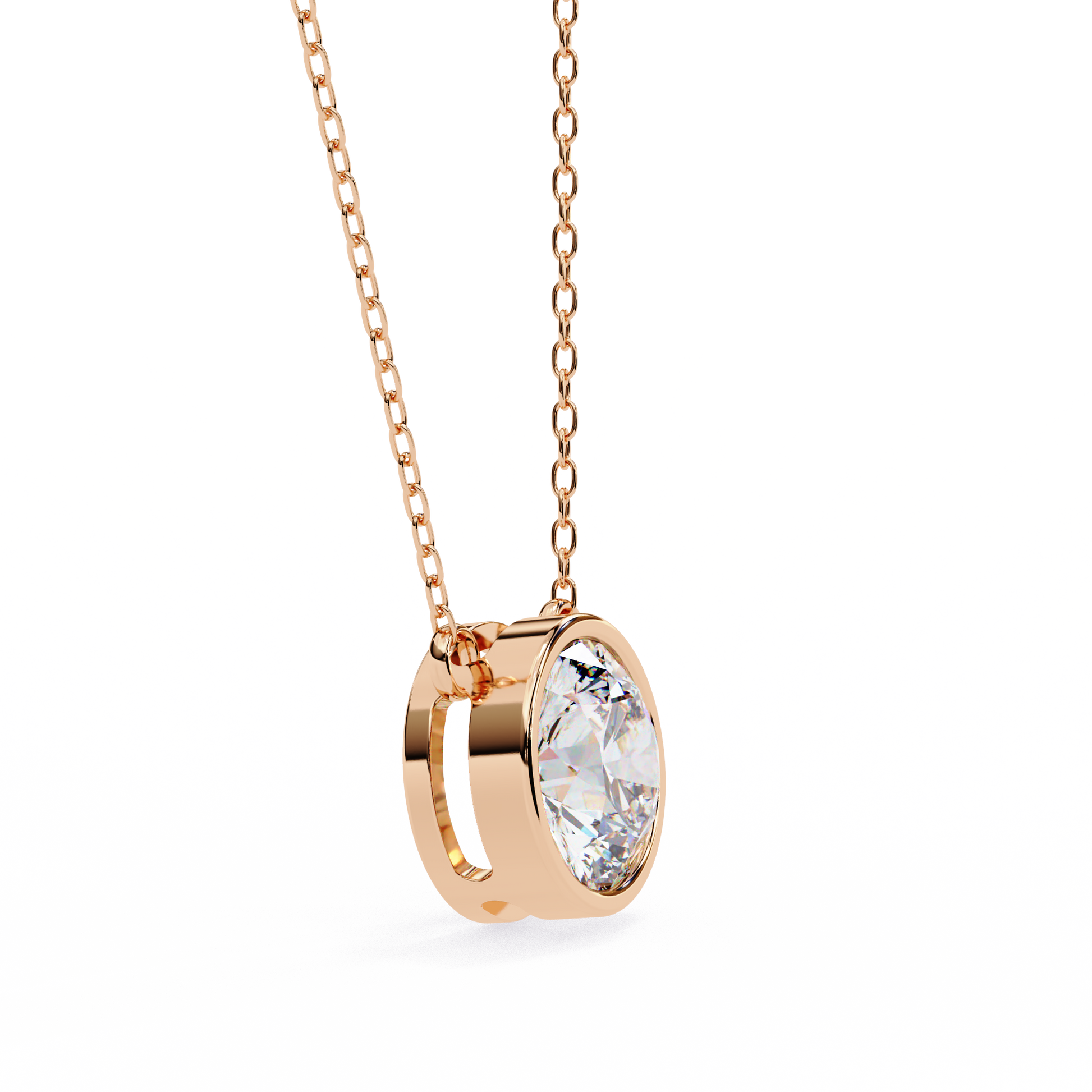 Rose Gold / Moissanite, Rose Gold / Lab Grown