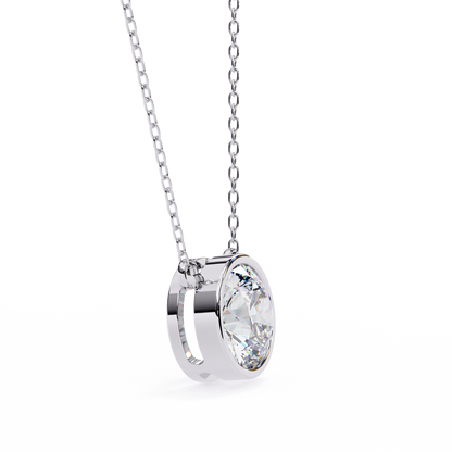 White Gold / Moissanite, White Gold / Lab Grown