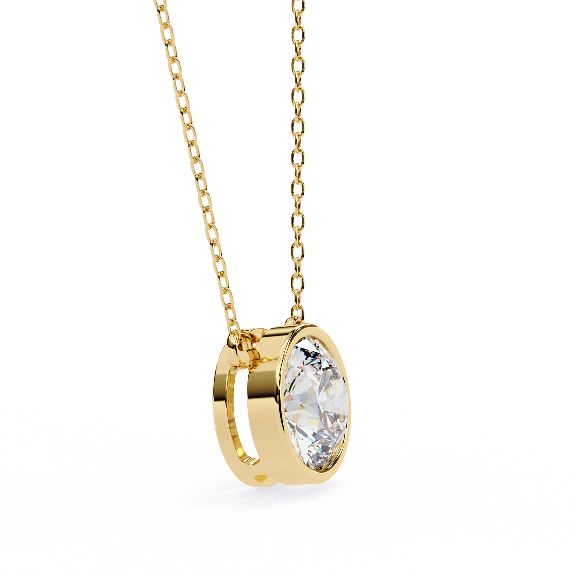 Yellow Gold / Moissanite, Yellow Gold / Lab Grown