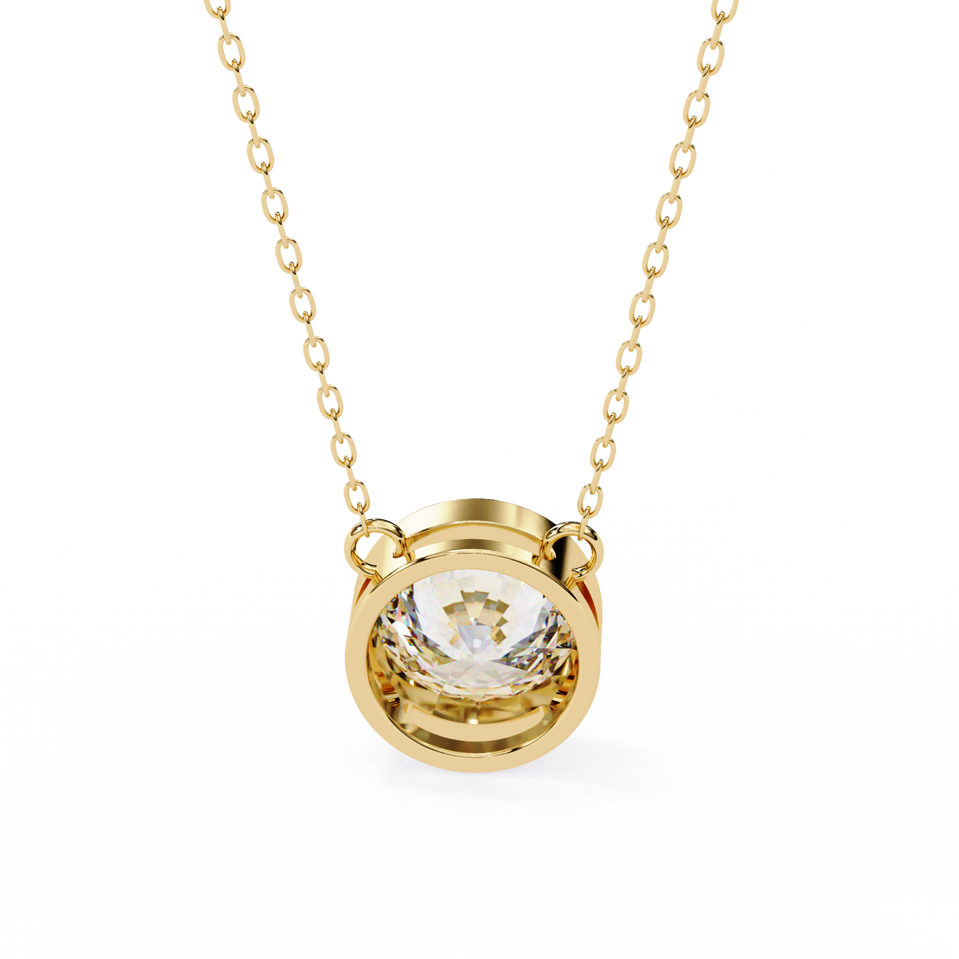 Yellow Gold / Moissanite, Yellow Gold / Lab Grown