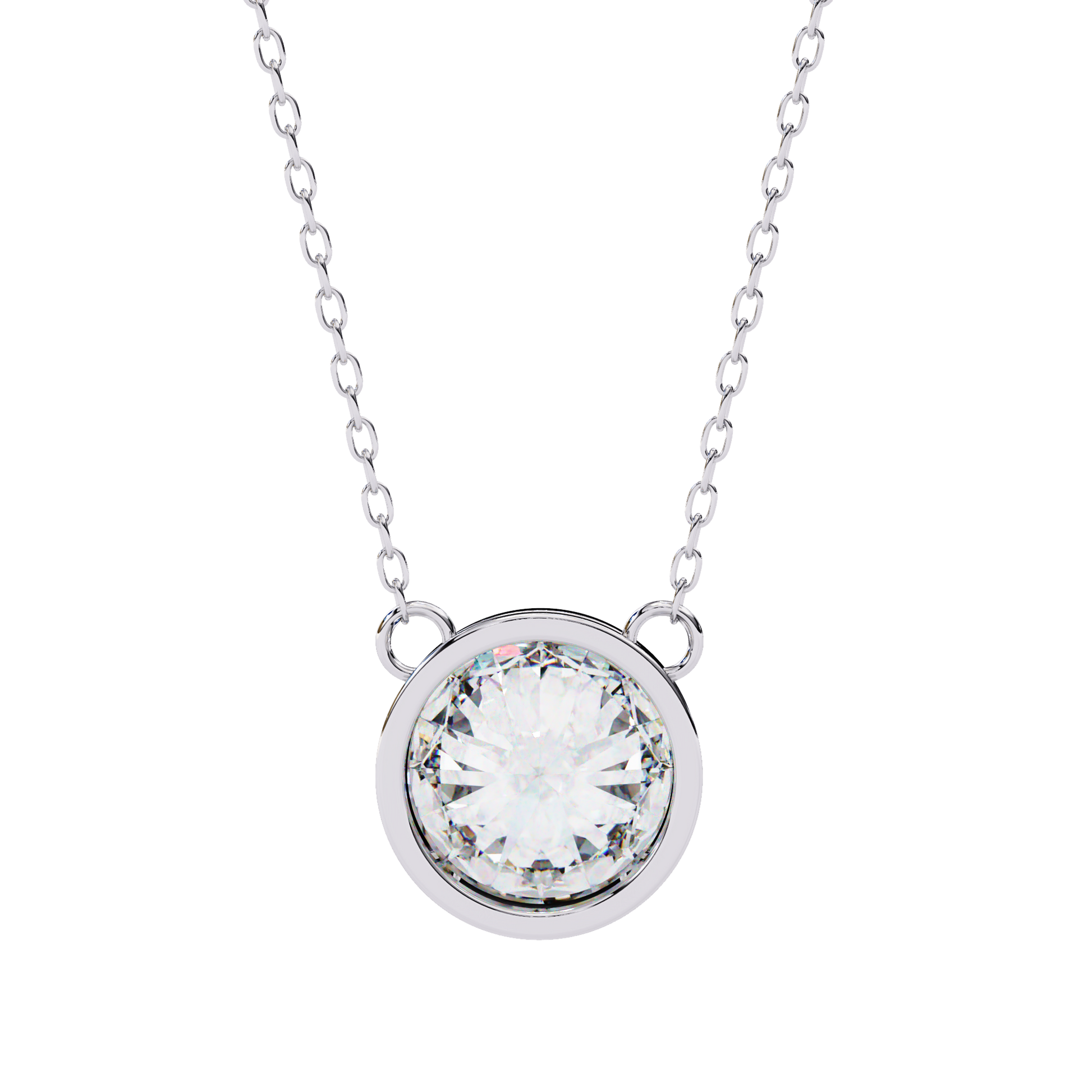 White Gold / Moissanite, White Gold / Lab Grown