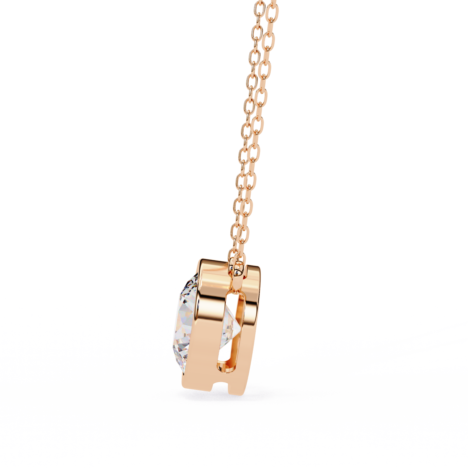 Rose Gold / Moissanite, Rose Gold / Lab Grown