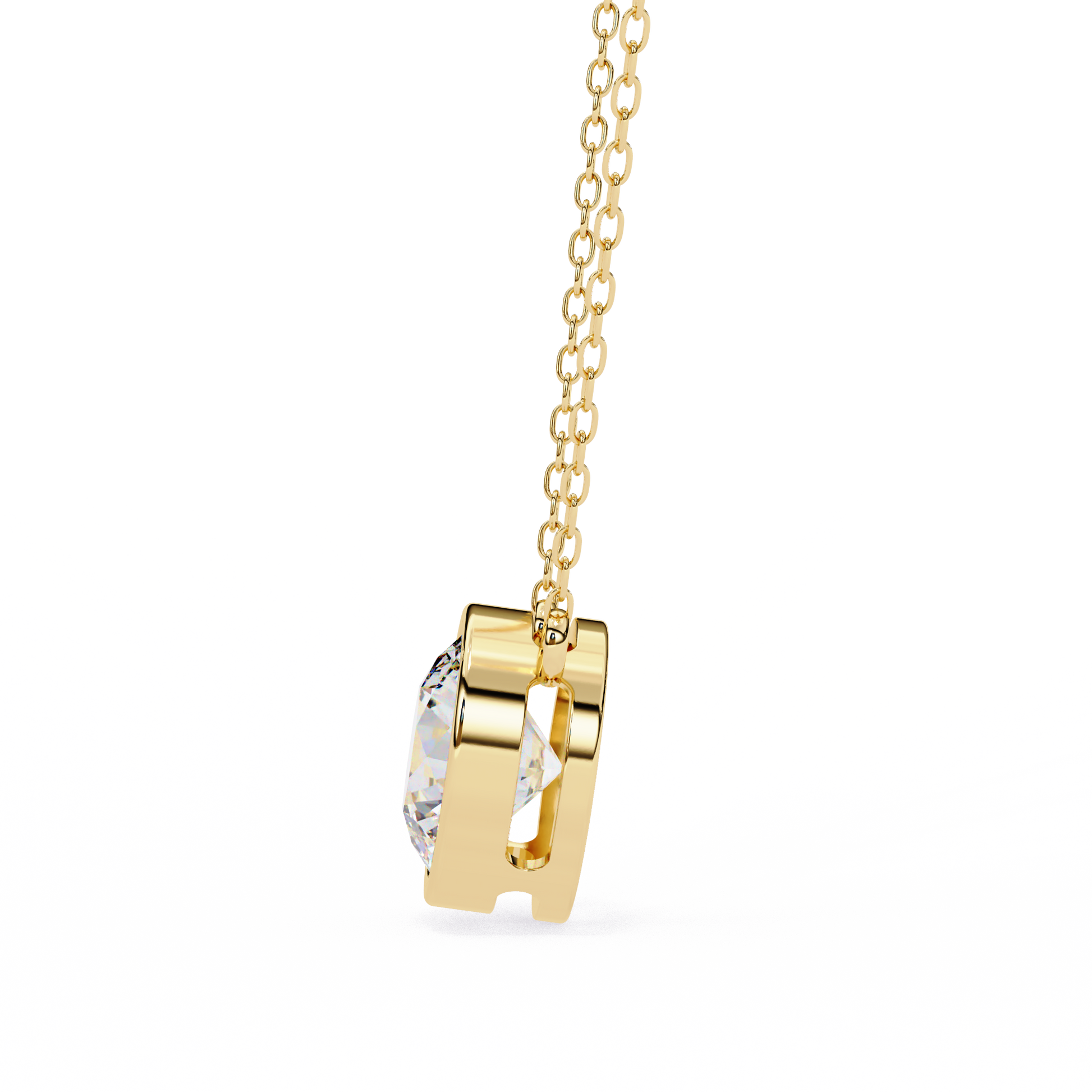 Yellow Gold / Moissanite, Yellow Gold / Lab Grown