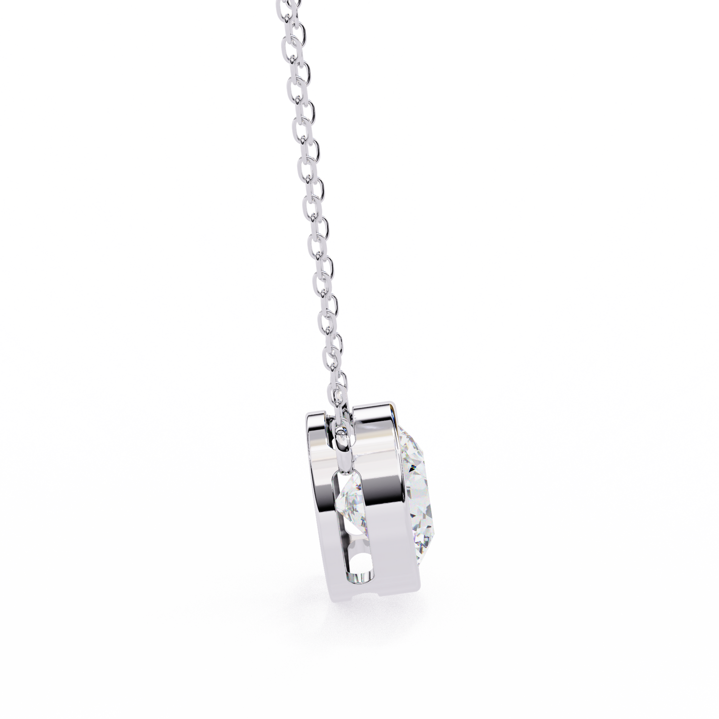 white gold / moissanite, white gold / lab grown