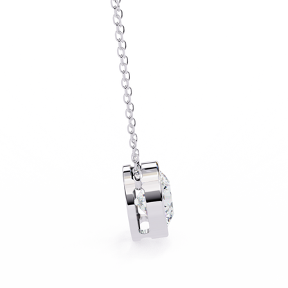 White Gold / Moissanite, White Gold / Lab Grown