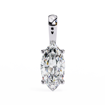 White Gold / Moissanite, White Gold / Lab Grown