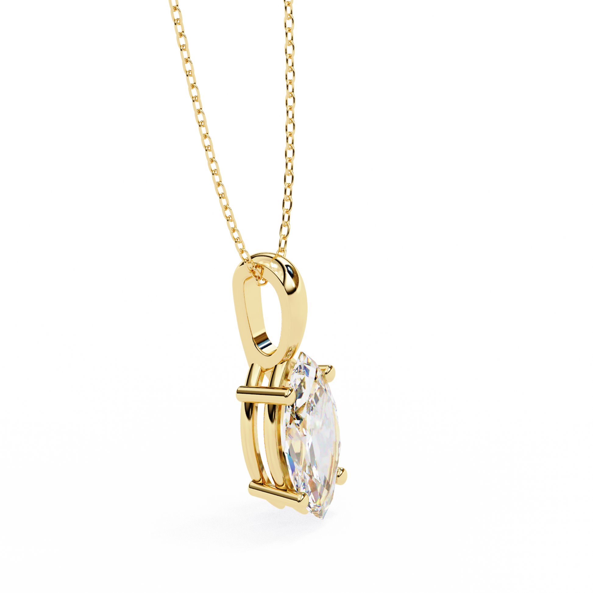 Yellow Gold / Moissanite, Yellow Gold / Lab Grown