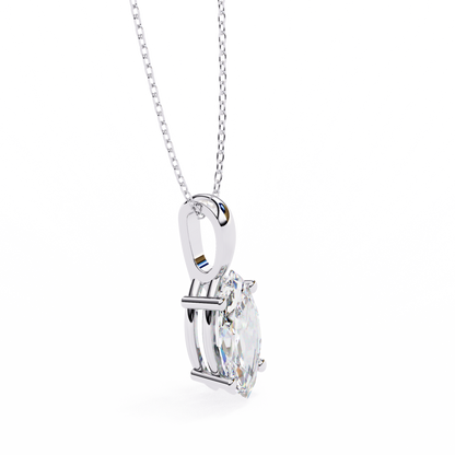 White Gold / Moissanite, White Gold / Lab Grown