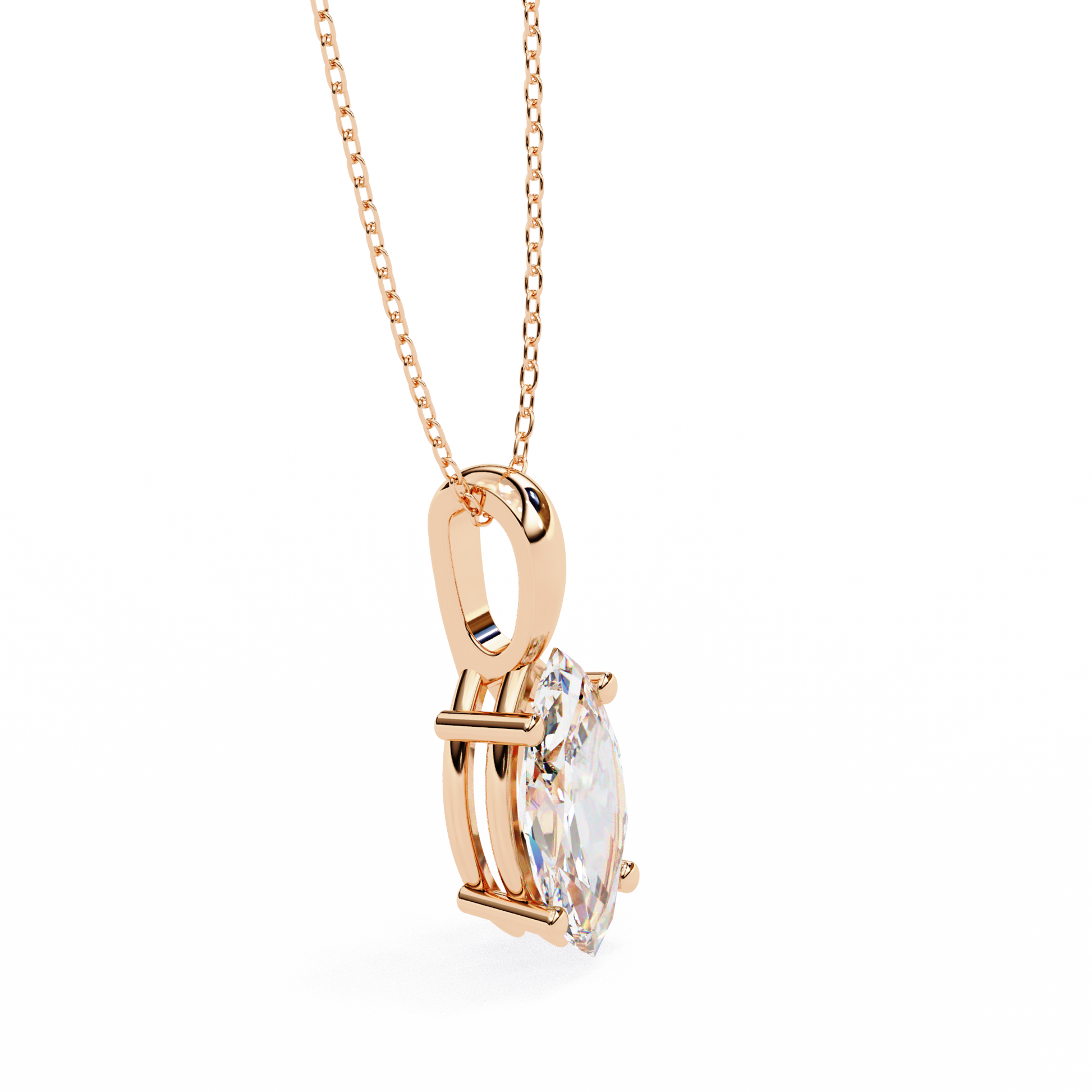 Rose Gold / Moissanite, Rose Gold / Lab Grown