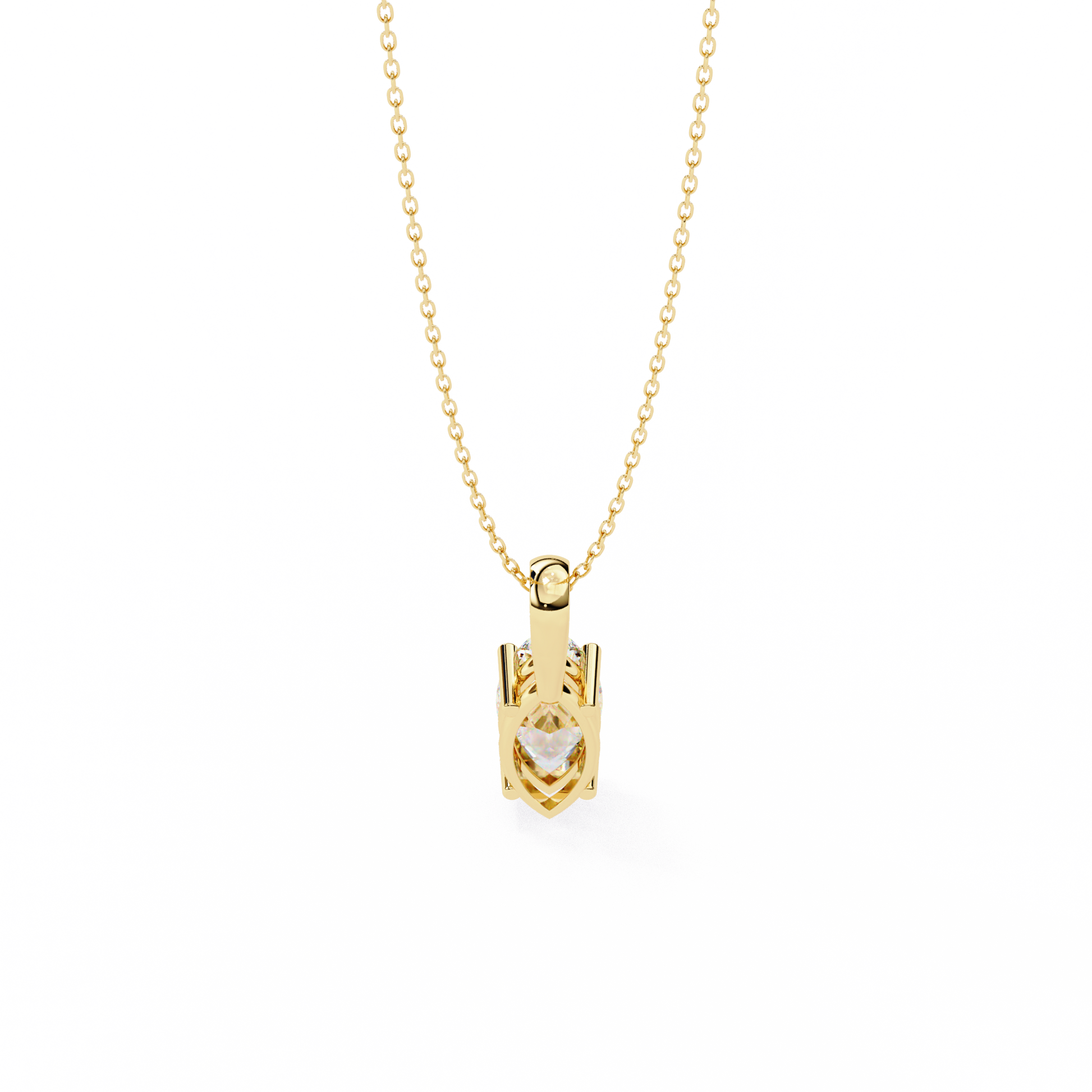 Yellow Gold / Moissanite, Yellow Gold / Lab Grown