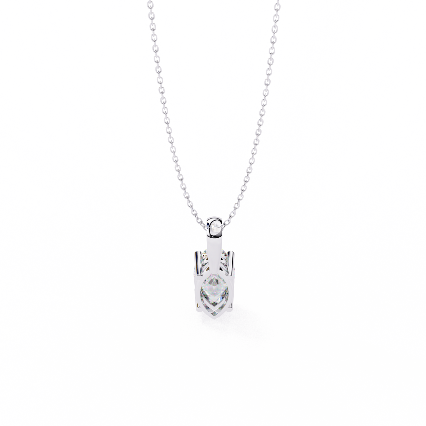 white gold / moissanite, white gold / lab grown