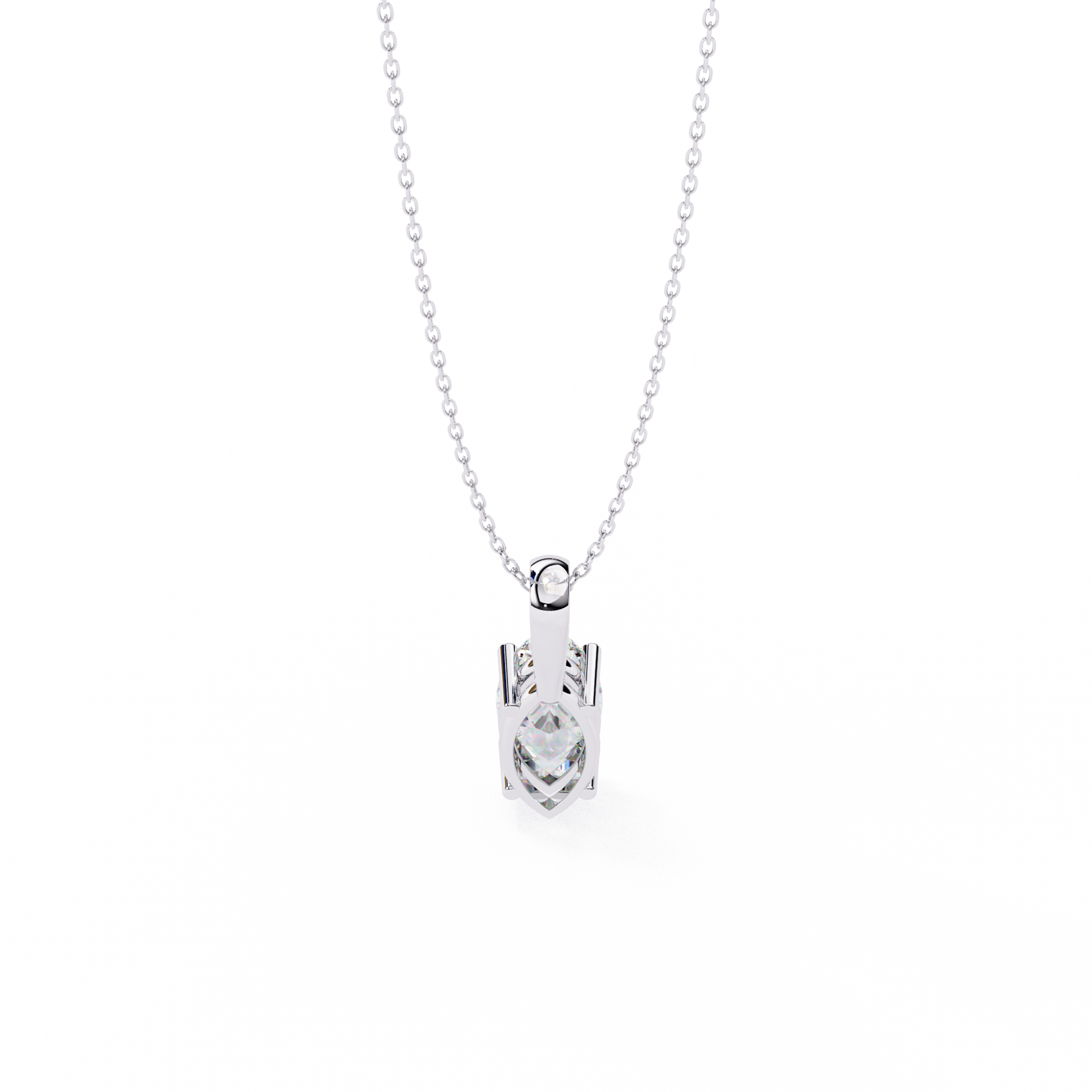 White Gold / Moissanite, White Gold / Lab Grown
