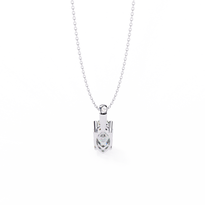 White Gold / Moissanite, White Gold / Lab Grown