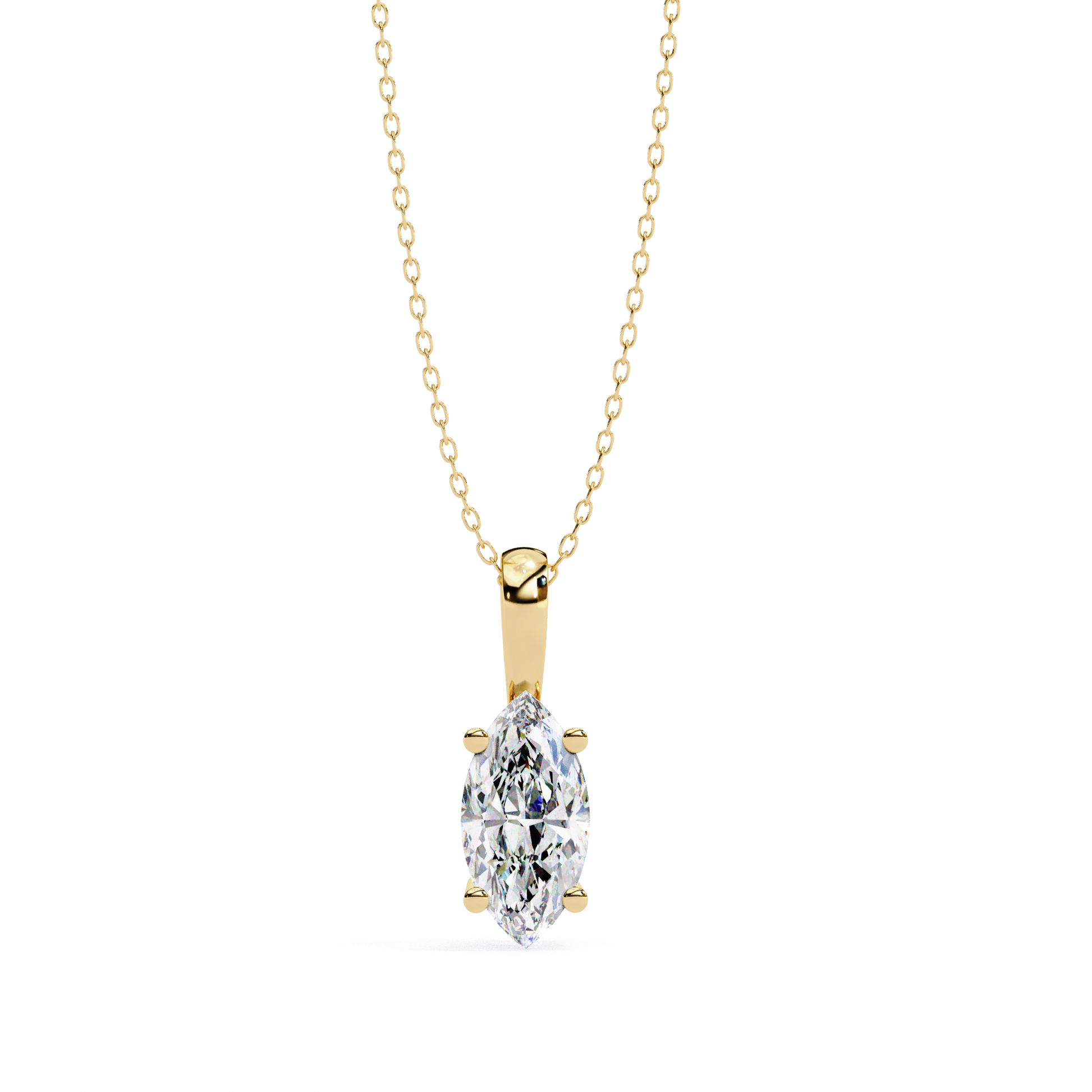 Yellow Gold / Moissanite, Yellow Gold / Lab Grown