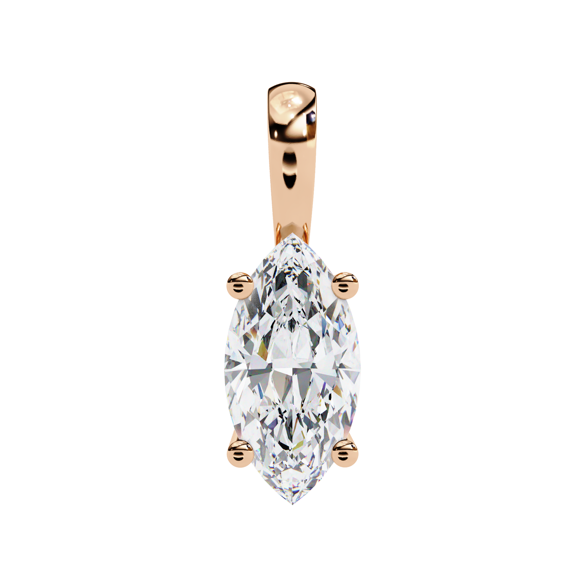 Rose Gold / Moissanite, Rose Gold / Lab Grown