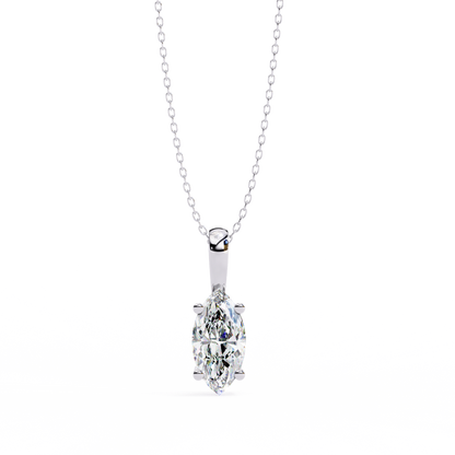 White Gold / Moissanite, White Gold / Lab Grown