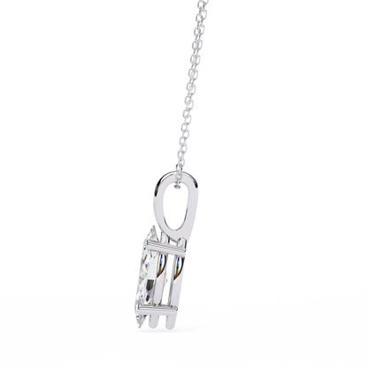 White Gold / Moissanite, White Gold / Lab Grown