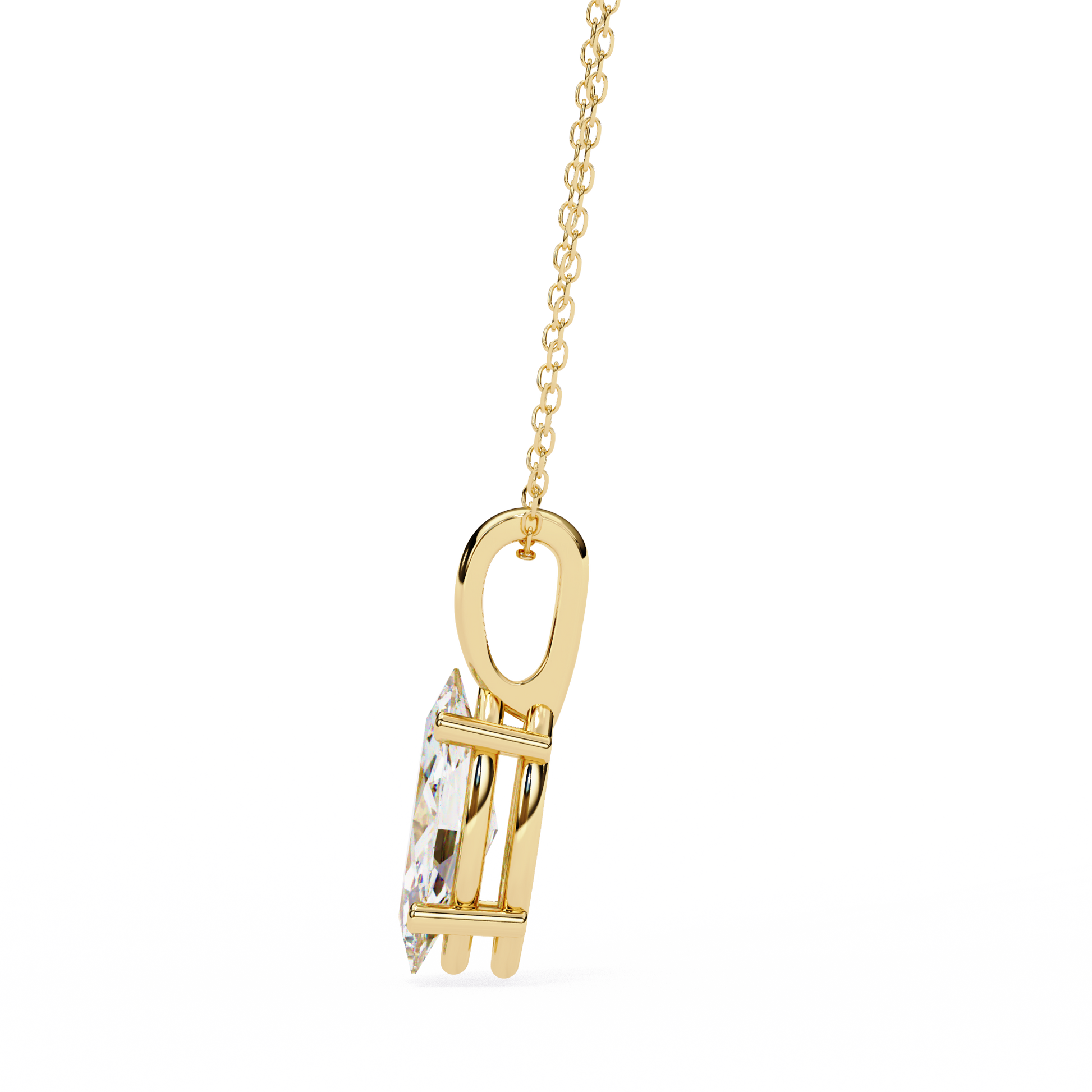 Yellow Gold / Moissanite, Yellow Gold / Lab Grown