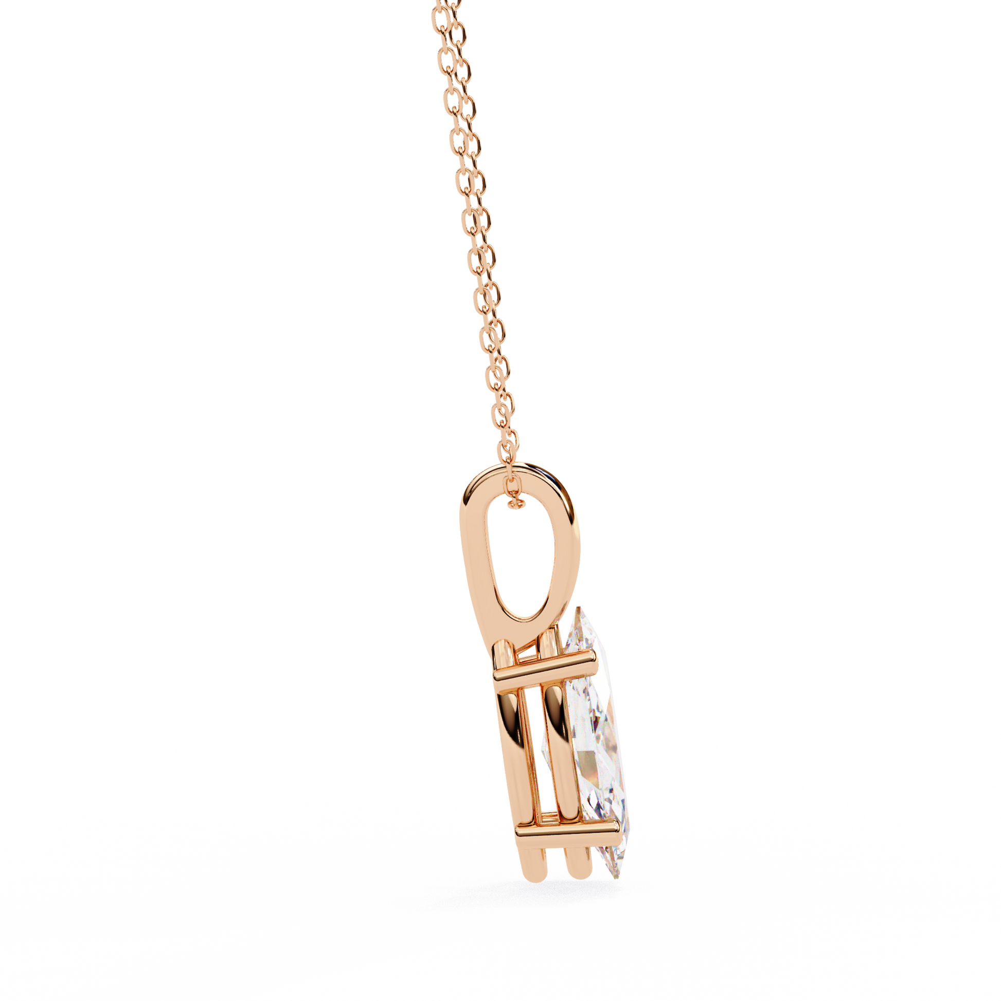 Rose Gold / Moissanite, Rose Gold / Lab Grown