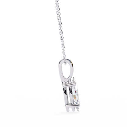 White Gold / Moissanite, White Gold / Lab Grown