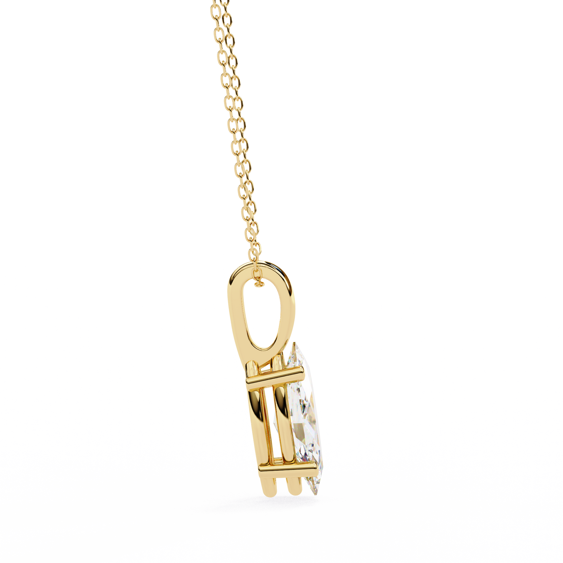Yellow Gold / Moissanite, Yellow Gold / Lab Grown