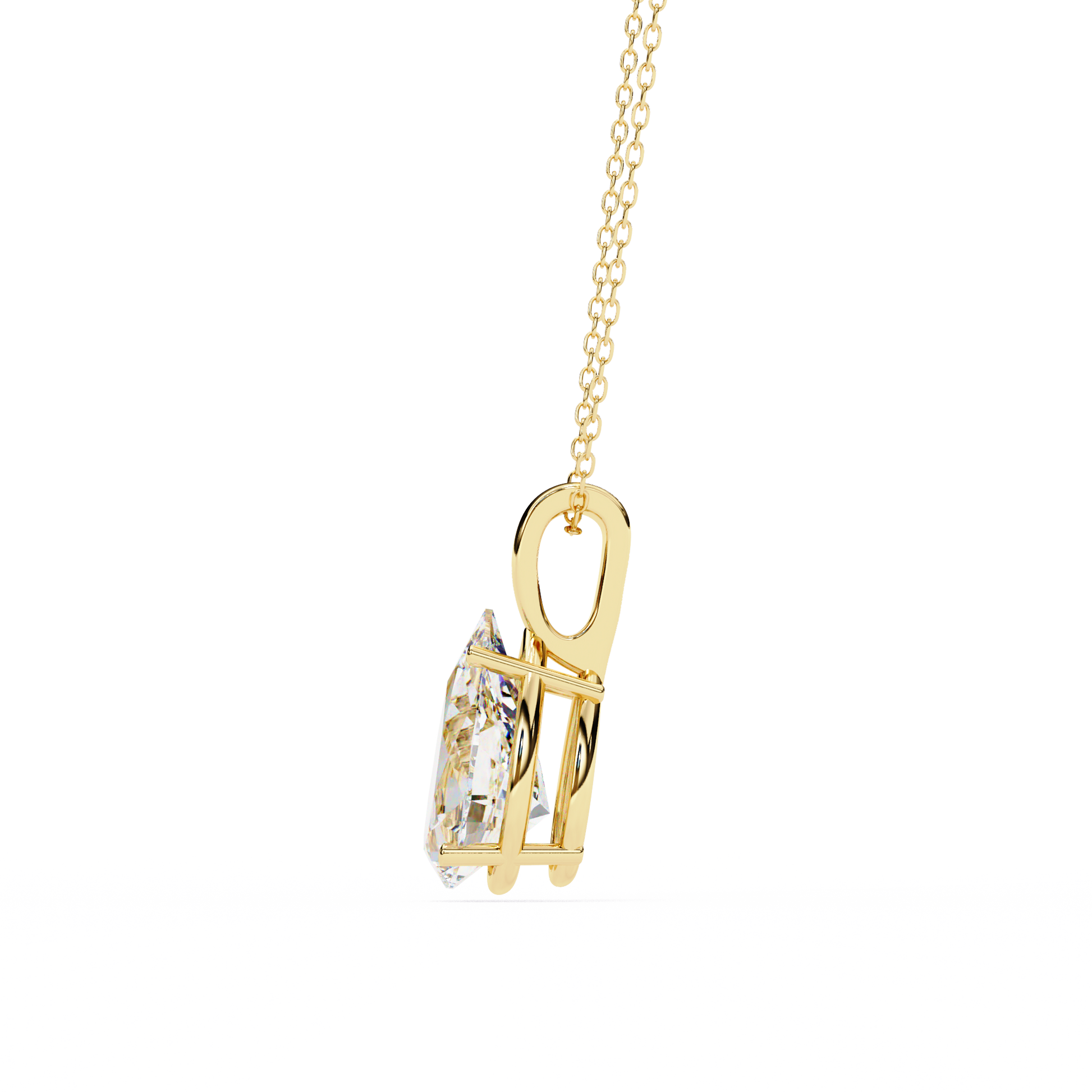 Yellow Gold / Moissanite, Yellow Gold / Lab Grown