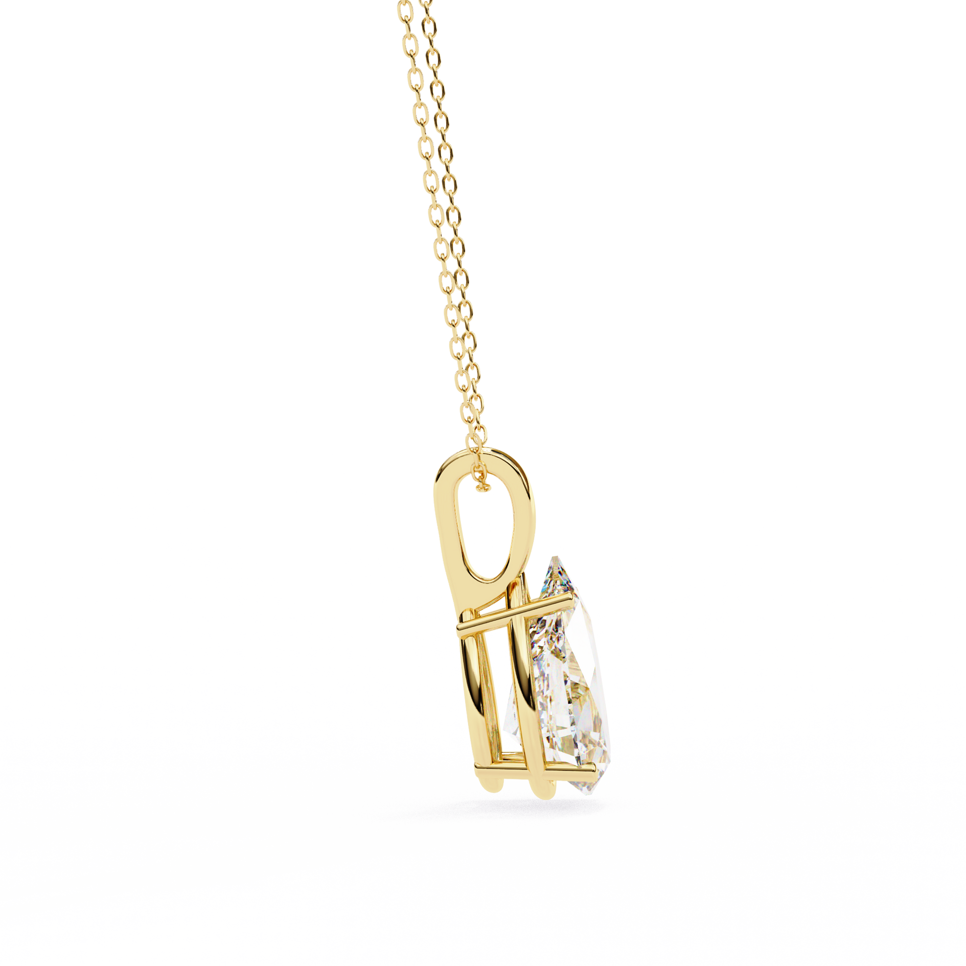 Yellow Gold / Moissanite, Yellow Gold / Lab Grown