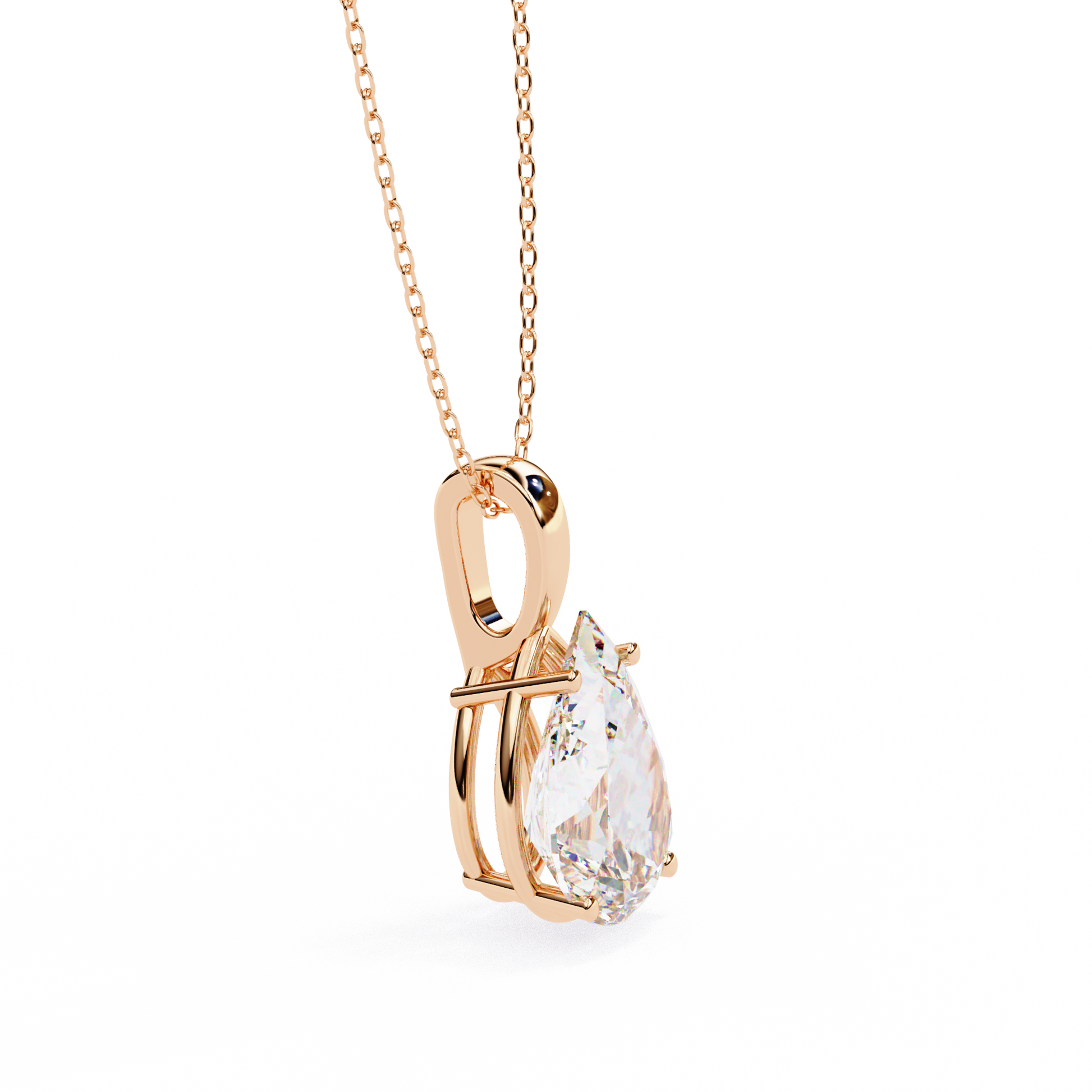 Rose Gold / Moissanite, Rose Gold / Lab Grown