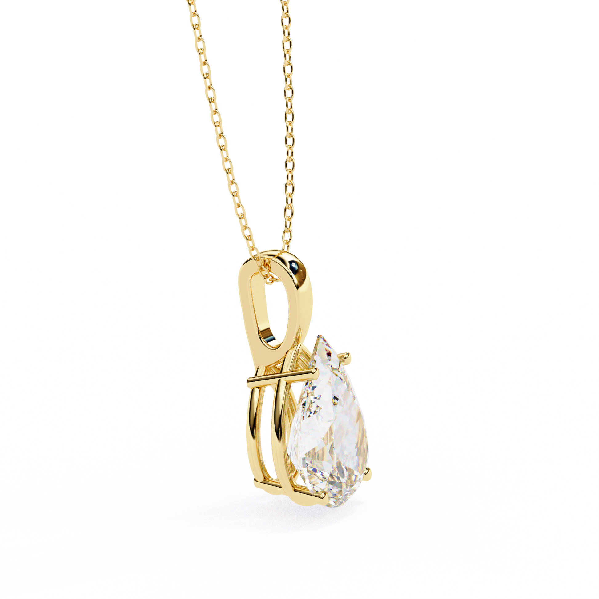 Yellow Gold / Moissanite, Yellow Gold / Lab Grown