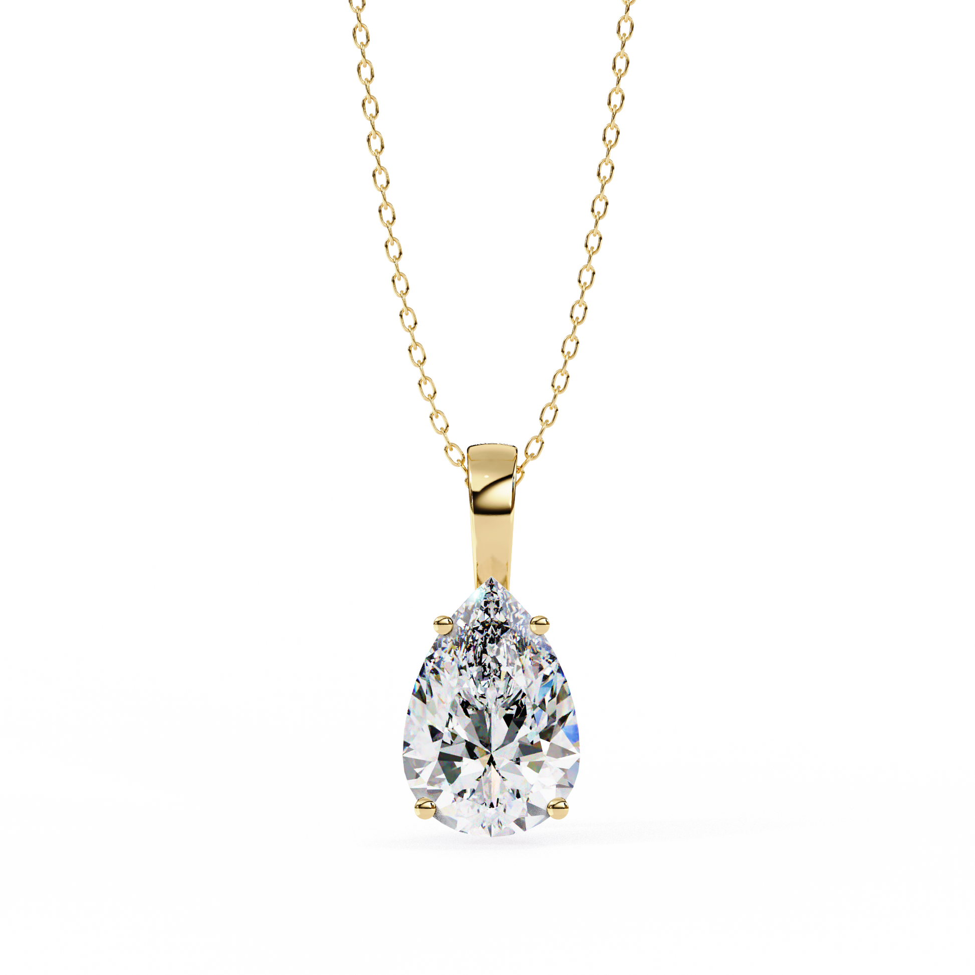 Yellow Gold / Moissanite, Yellow Gold / Lab Grown