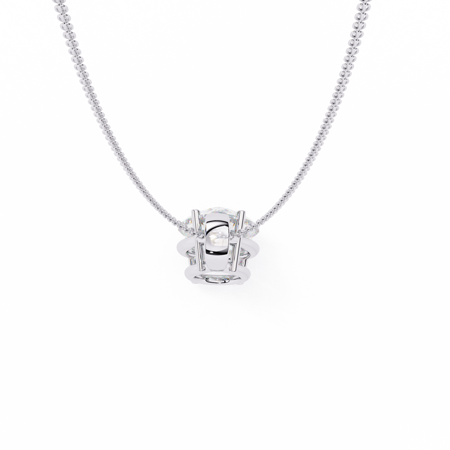 white gold / moissanite, white gold / lab grown