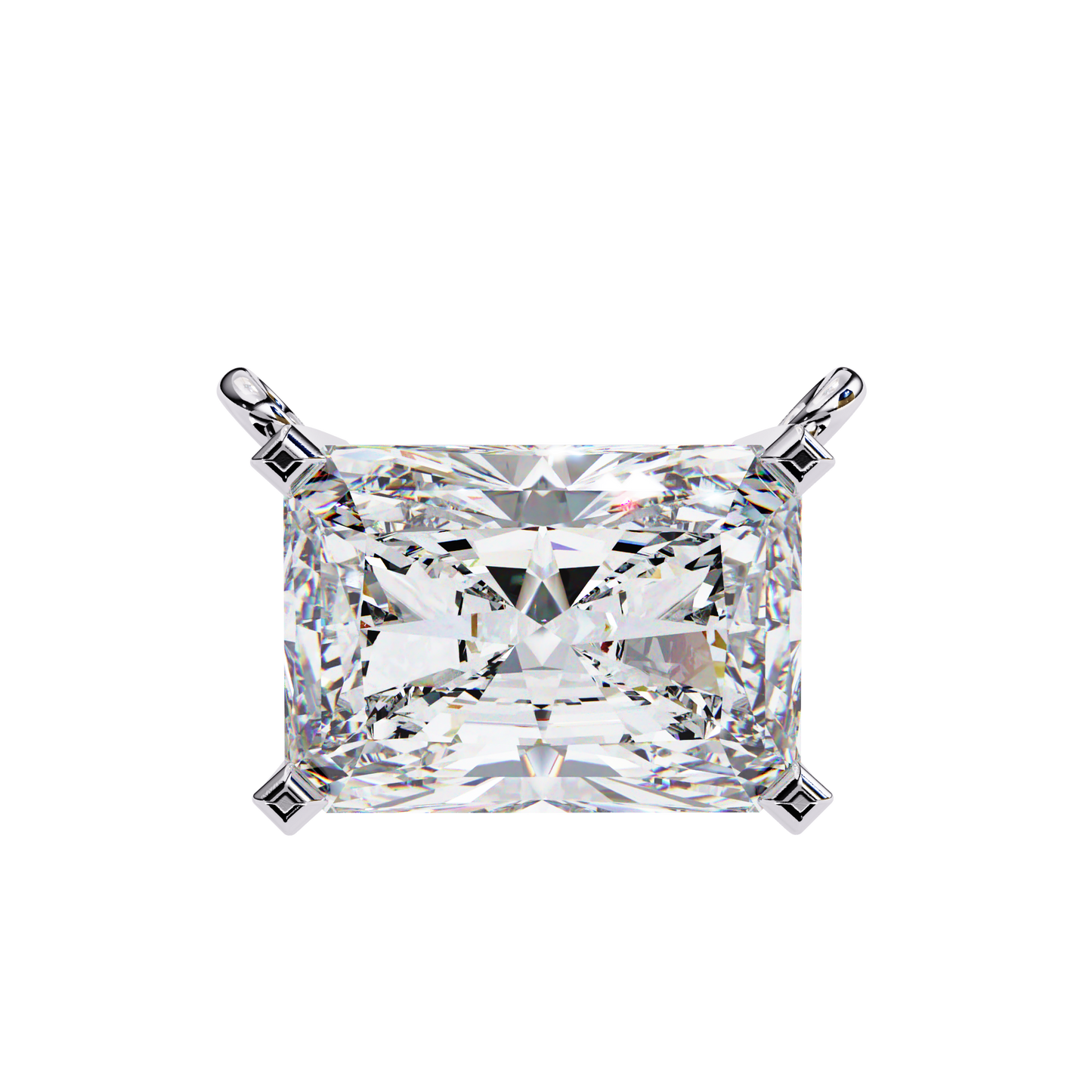 white gold / moissanite, white gold / lab grown