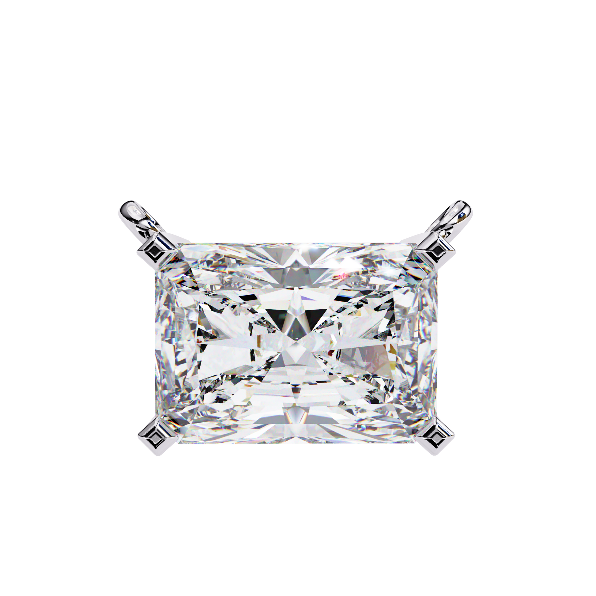 White Gold / Moissanite, White Gold / Lab Grown