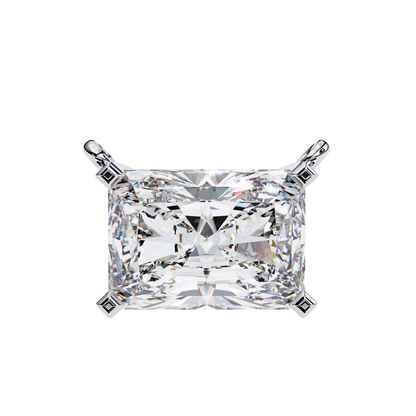 White Gold / Moissanite, White Gold / Lab Grown