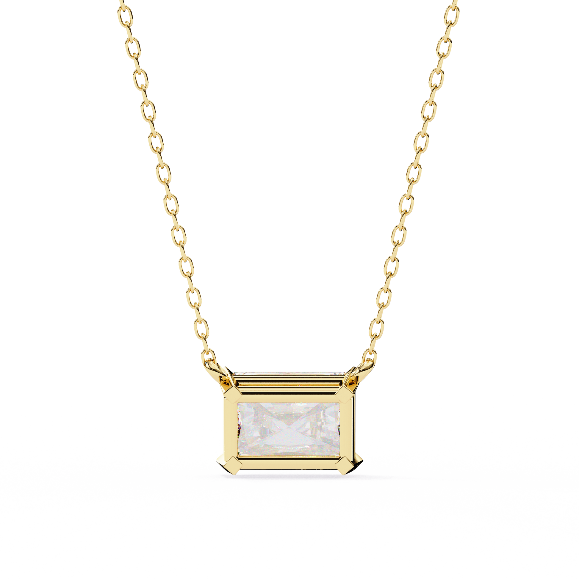 Yellow Gold / Moissanite, Yellow Gold / Lab Grown