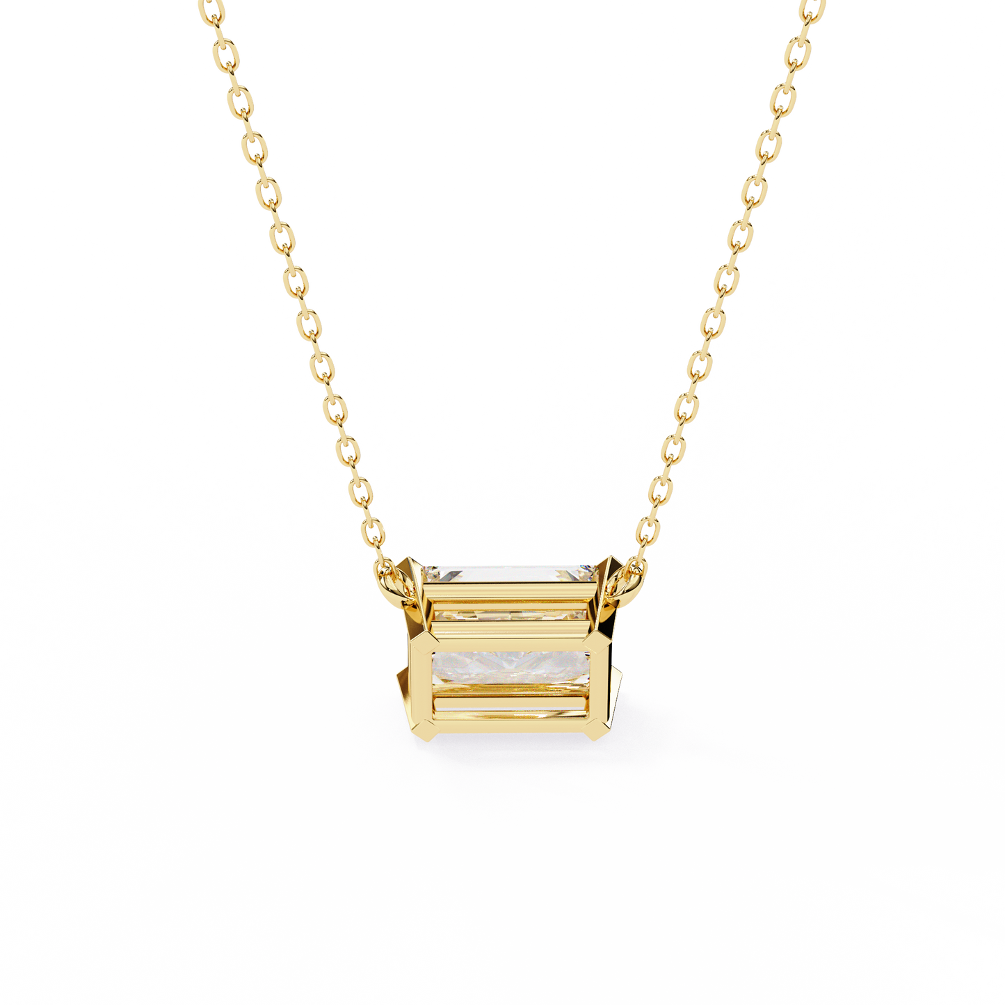 yellow gold / moissanite, yellow gold / lab grown
