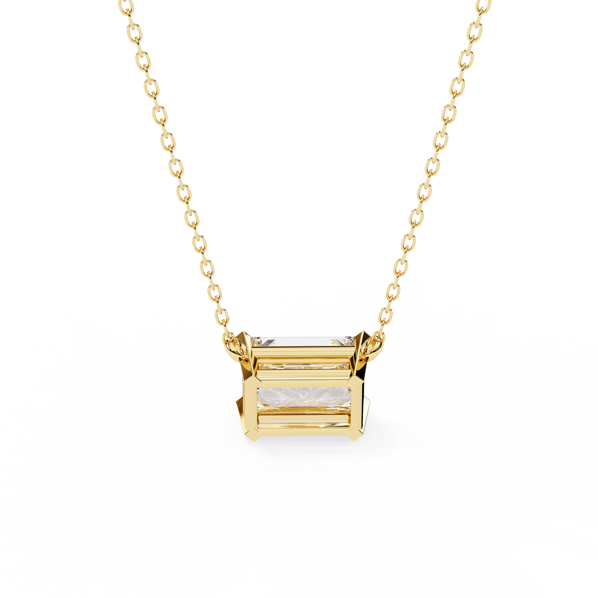 Yellow Gold / Moissanite, Yellow Gold / Lab Grown