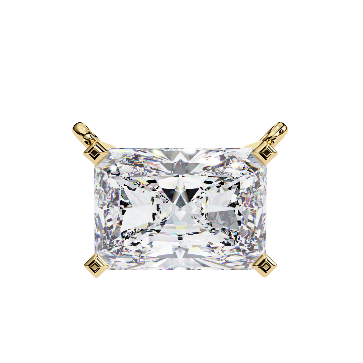 yellow gold / moissanite, yellow gold / lab grown
