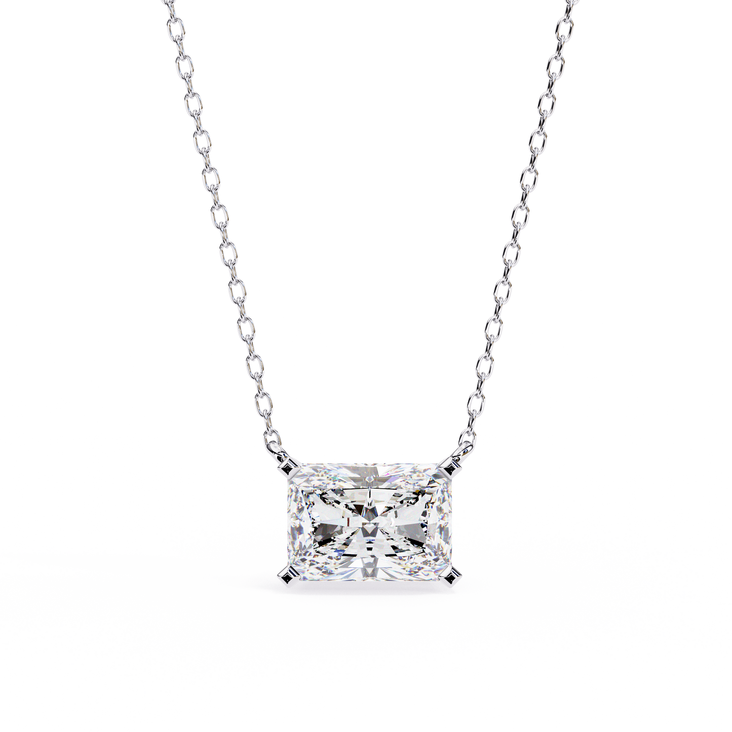 white gold / moissanite, white gold / lab grown